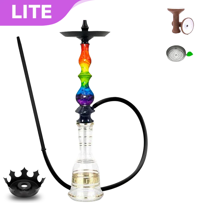 Regal Hookah Queen mit Boho Base - Epoxy Sunburst