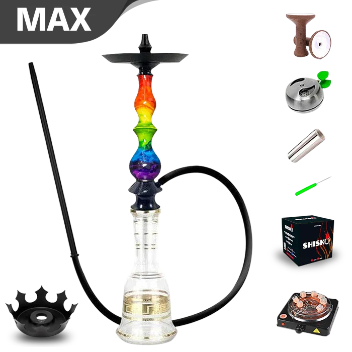 Regal Hookah Queen mit Boho Base - Epoxy Sunburst