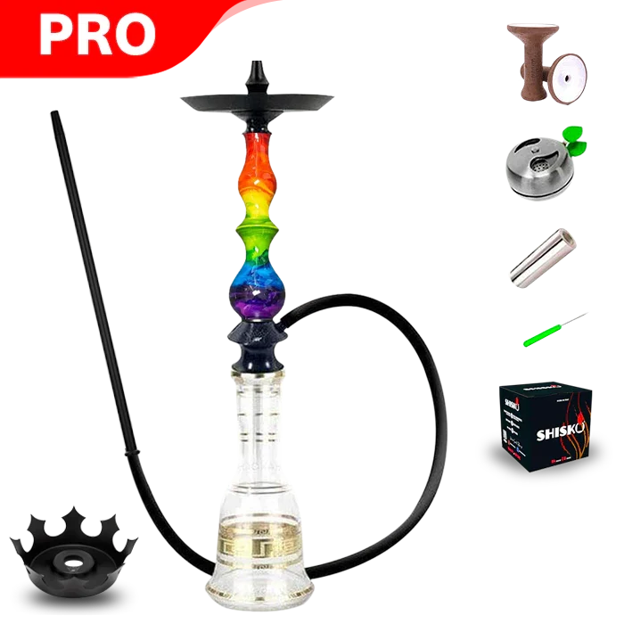 Regal Hookah Queen mit Boho Base - Epoxy Sunburst