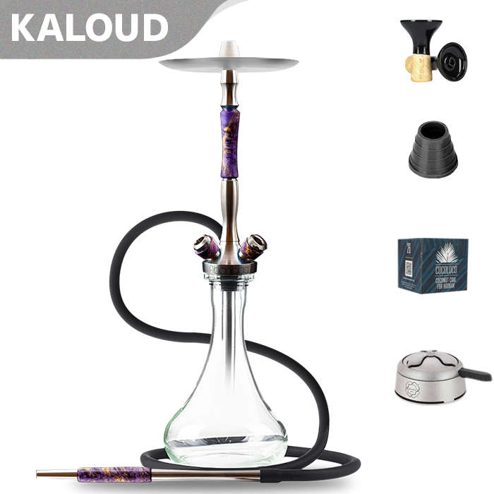 Union Hookah Fibonacci Hookah - Stabilised Wood Purple