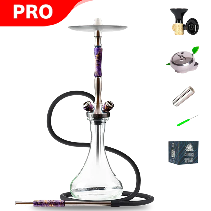 Union Hookah Fibonacci Hookah - Stabilised Wood Purple