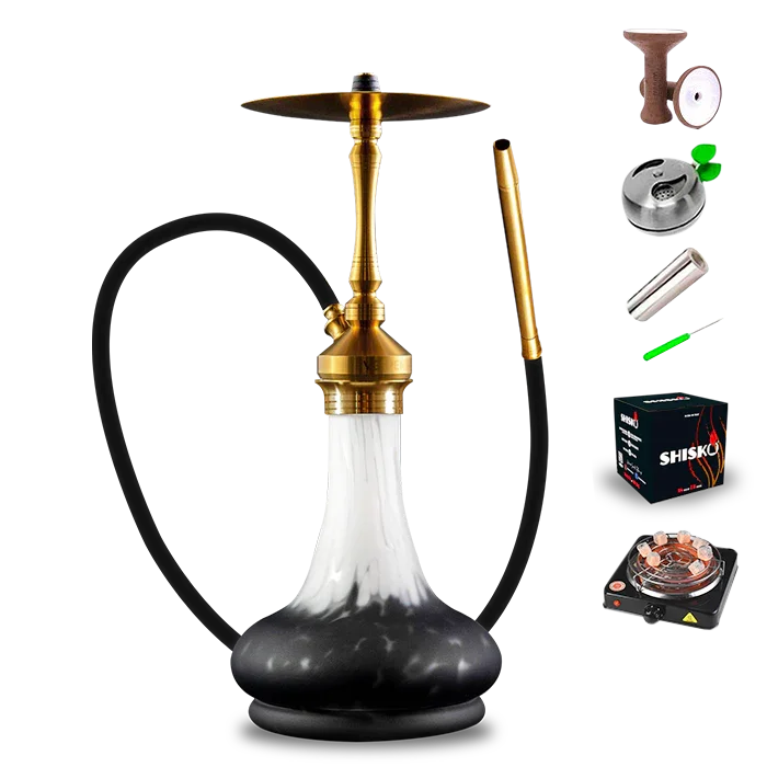 Vesper Hookah Vega PVD Gold With Threaded Base
