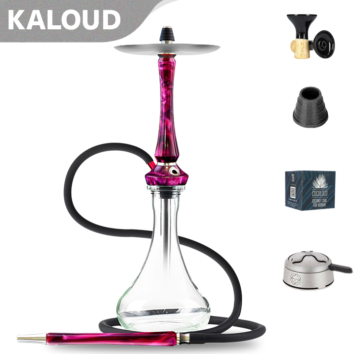 Union Hookah Sleek V2 Full Acrylic - Red Purple