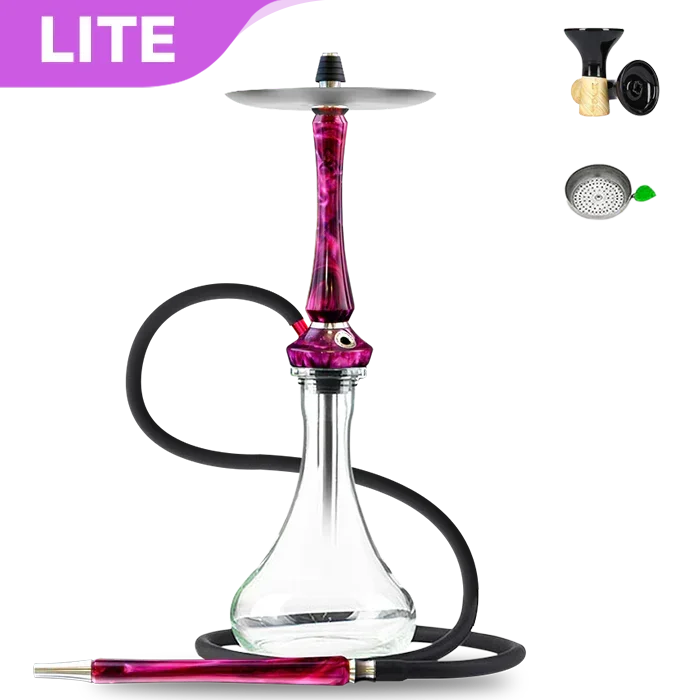 Union Hookah Sleek V2 Full Acrylic - Red Purple