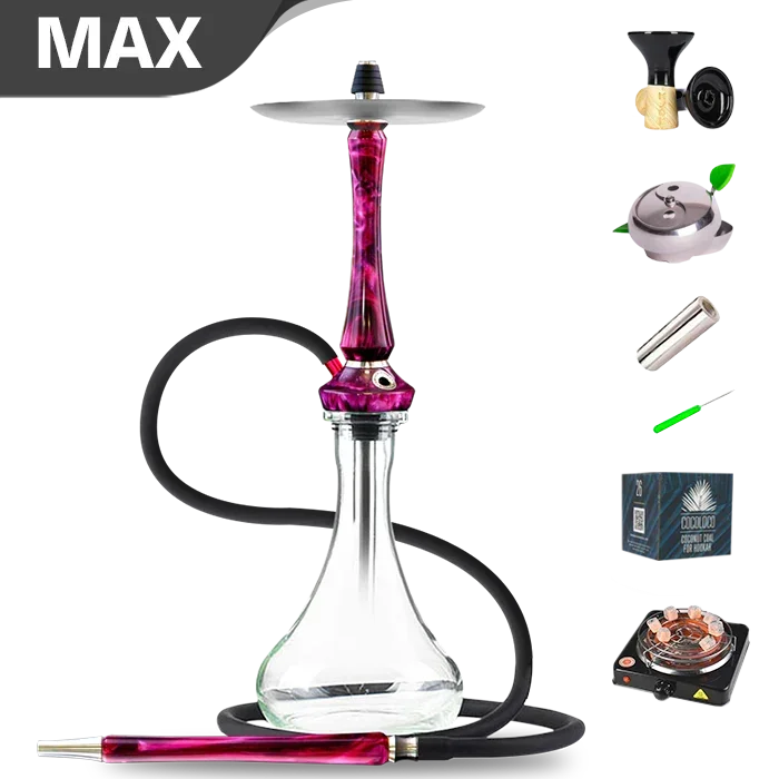 Union Hookah Sleek V2 Full Acrylic - Red Purple