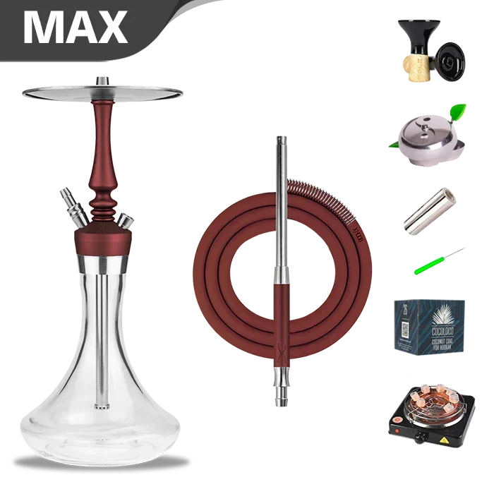 Hoob Mars Mini Pro Hookah - Wine Red