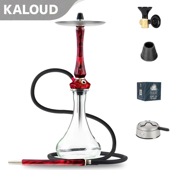 Union Hookah Sleek V2 Full Acrylic - Red