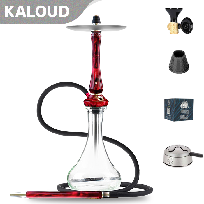 Union Hookah Sleek V2 Full Acrylic - Red