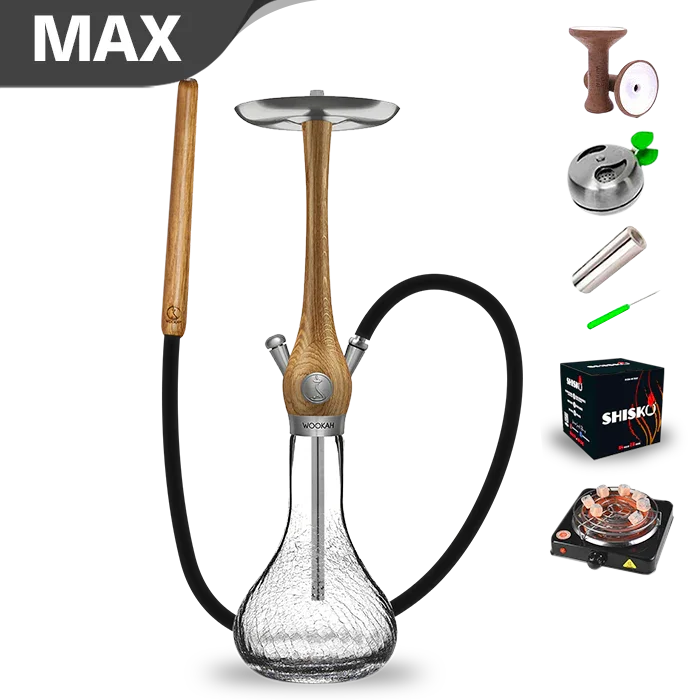 Wookah Oak Smooth Gossamer Hookah