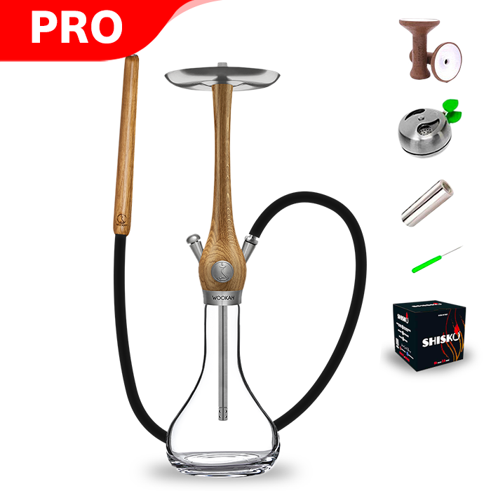 Wookah Oak Smooth Clear Hookah - Hookah Shisha - UK - black friday -  shishagear