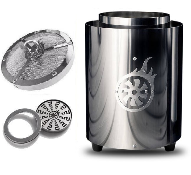 Shisha Turbine Neo Polished Stainless Steel (With Charcoal)
