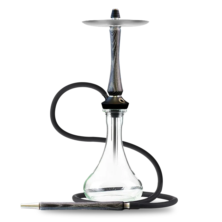 Union Hookah Sleek V2 - Schwarz mit Silber
