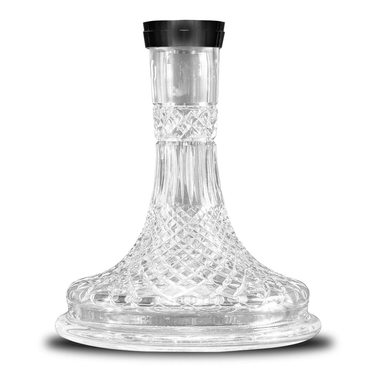 Union Hookah Fibonacci Gewindebohrischer Kristallboden (geschnitzt) PVD Graphit