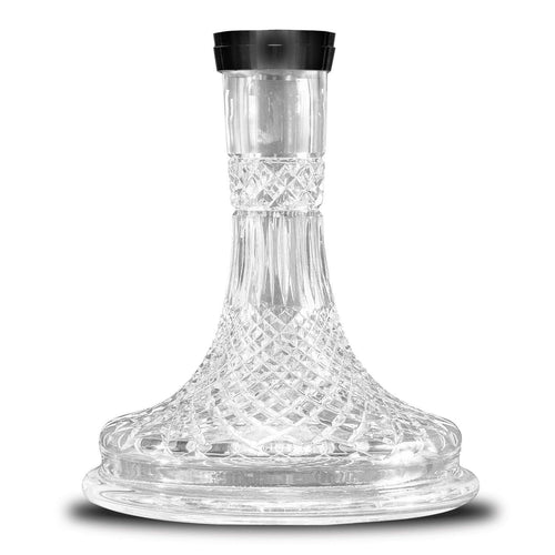 Union Hookah Fibonacci Gewindebohrischer Kristallboden (geschnitzt) PVD Graphit