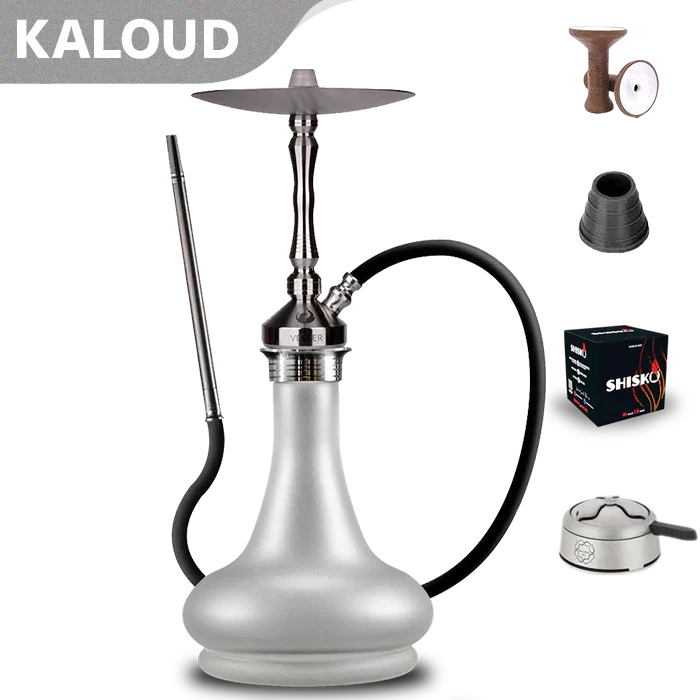 Vesper Hookah Edelstahl Vega mit matter Base