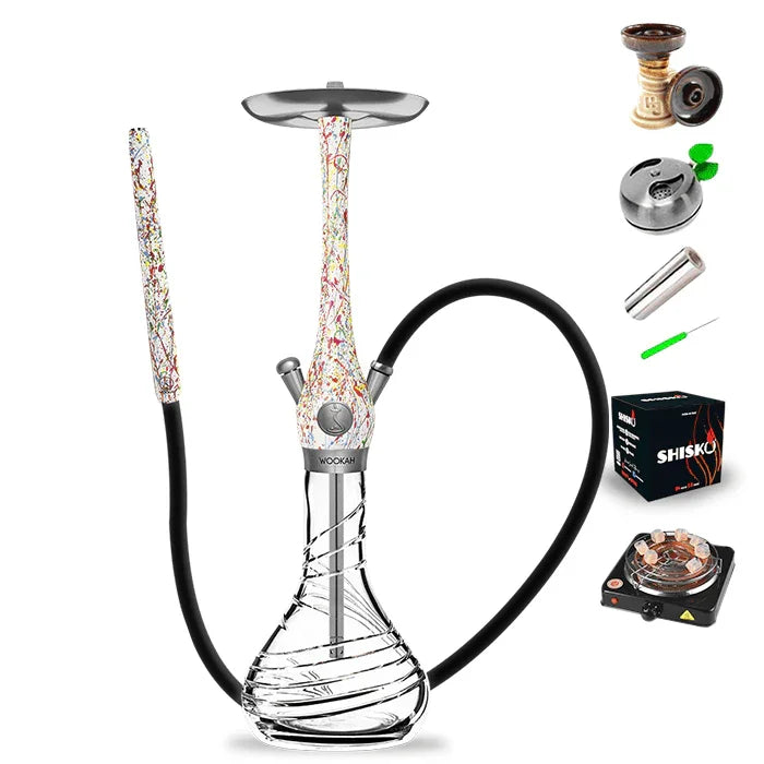 Wookah Abstract Crystal Tornado Hookah (Limited Edition)