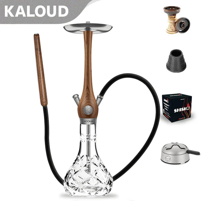 Wookah Walnut Mastercut Bloom Shisha