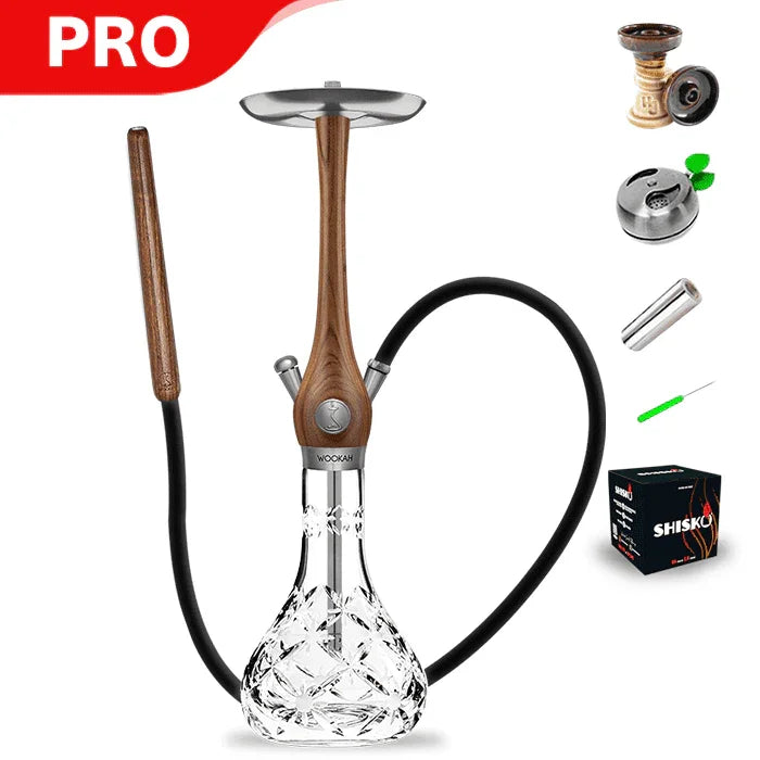 Wookah Walnut Mastercut Bloom Shisha