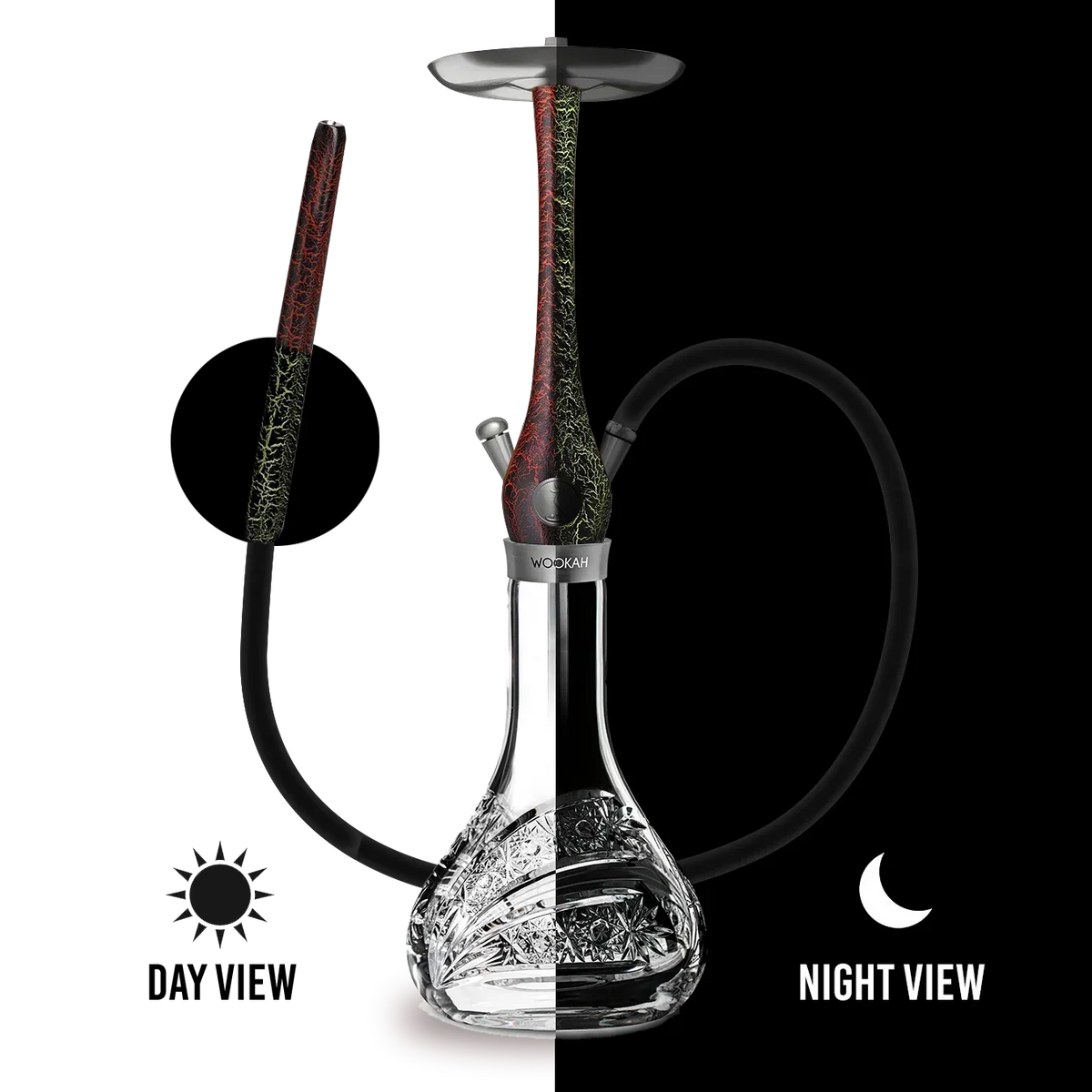 Wookah Lumi Red Mastercut Comet Hookah