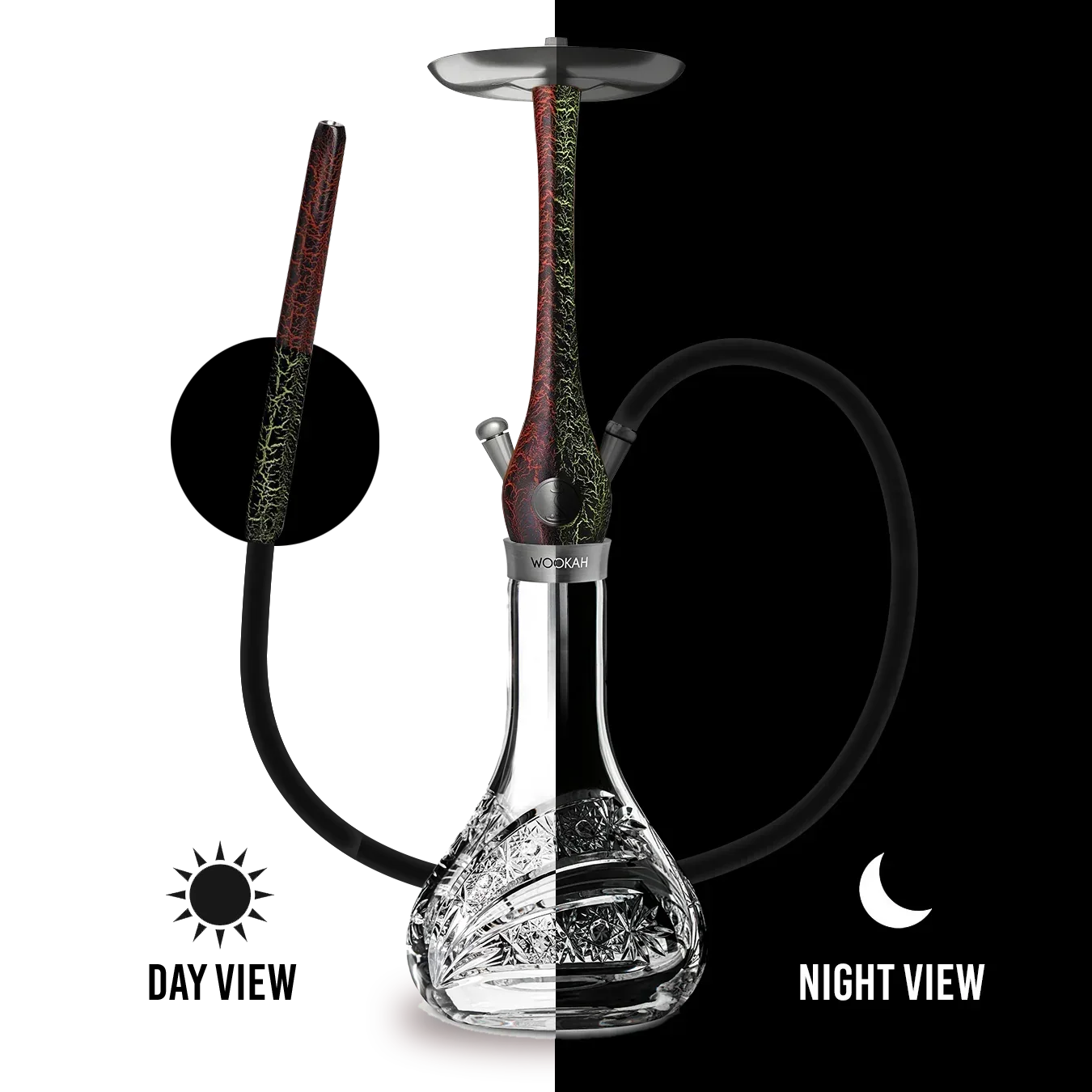 Wookah Lumi Red Mastercut Comet Hookah