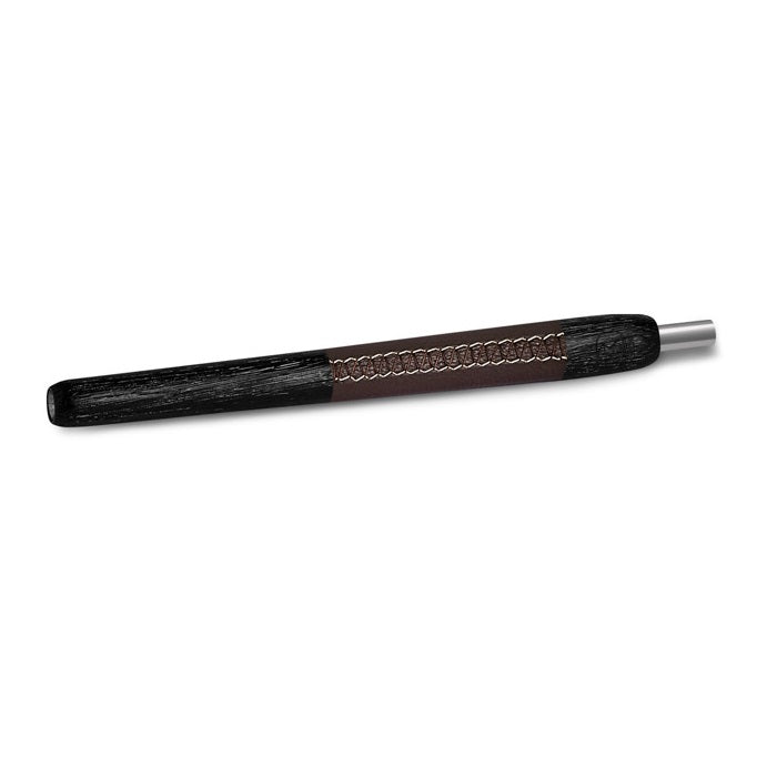 Wookah Wooden Leather Mouthpiece - Nox Brown