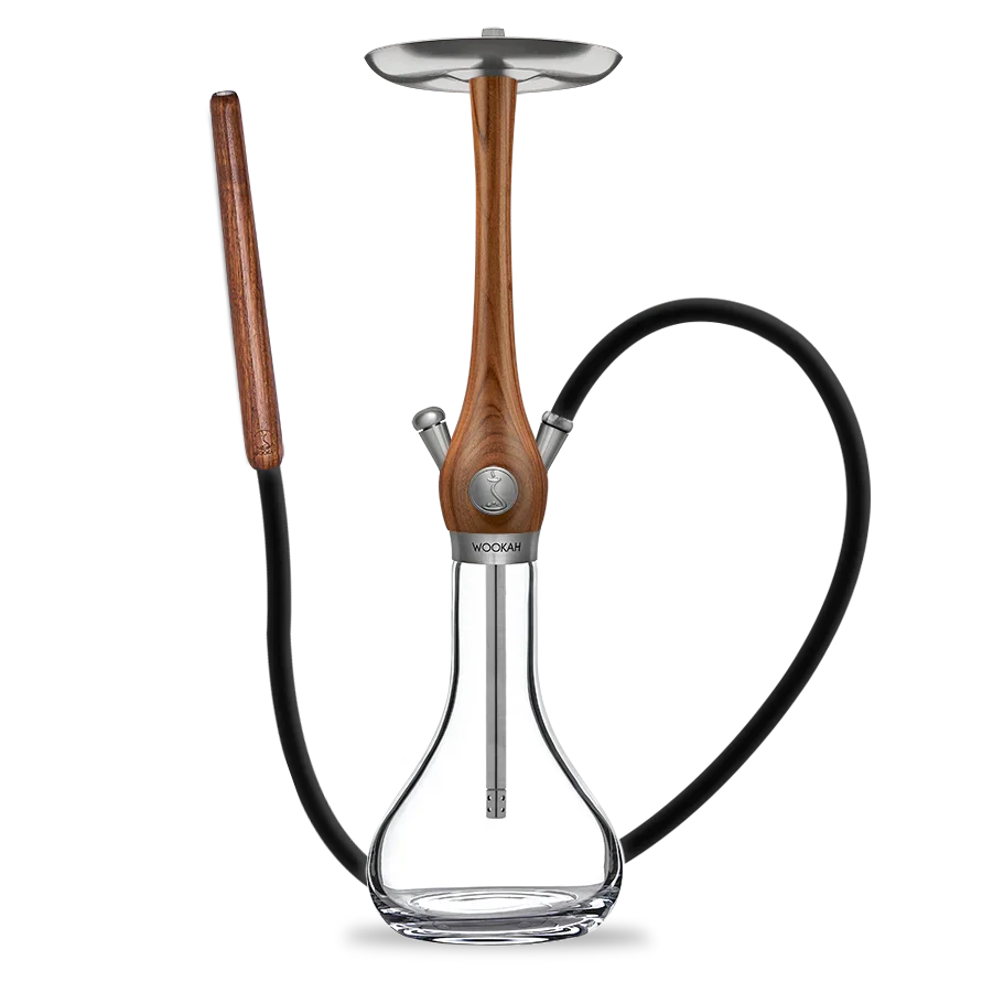 Wookah Walnut Smooth Clear Shisha