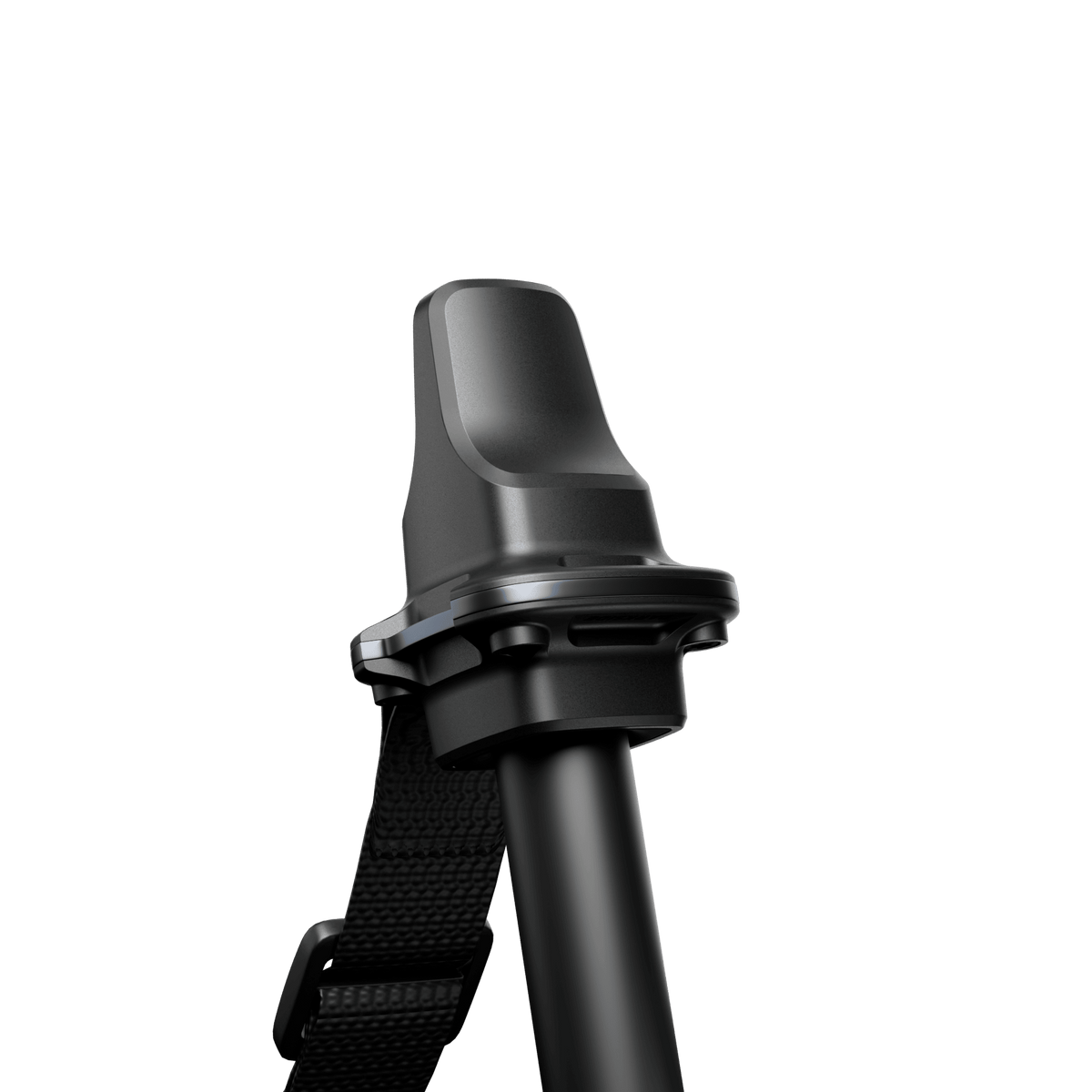 Darkside D-Click Blue on its lanyard, side view