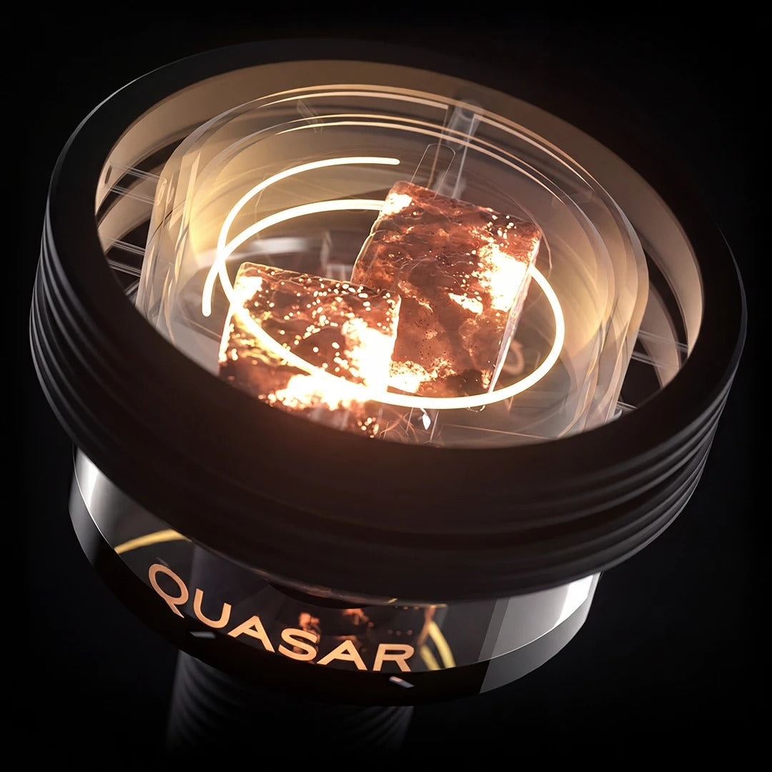 Quasar Raas 2 Black Edition with lit coals