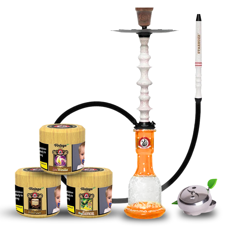 Starbuzz Wood Line Challenger – Weiß mit orangefarbenen Streifen