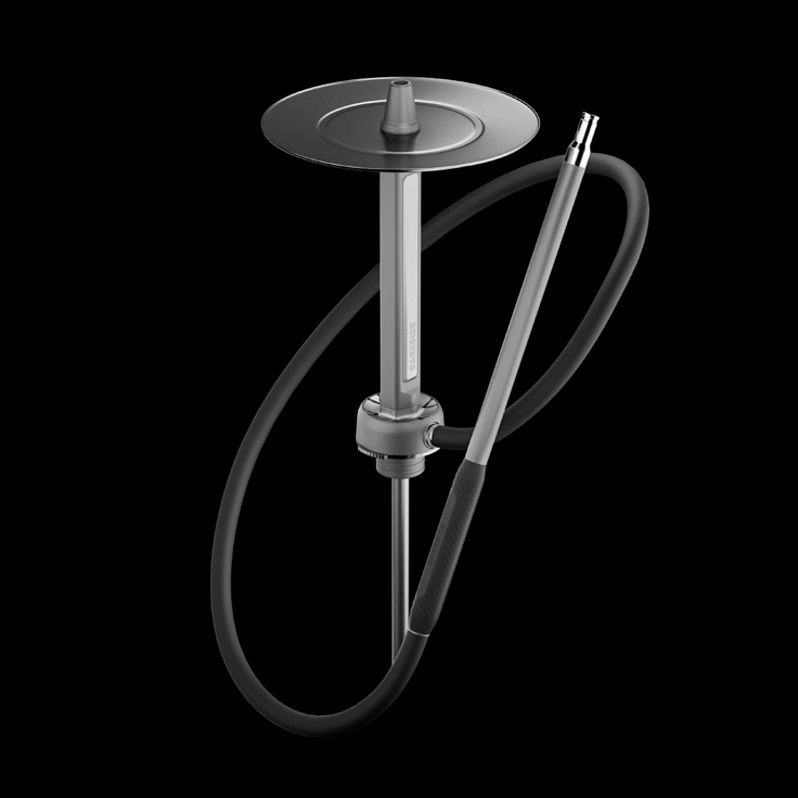 Darkside PRO Hookah in Grey Chrome with hose