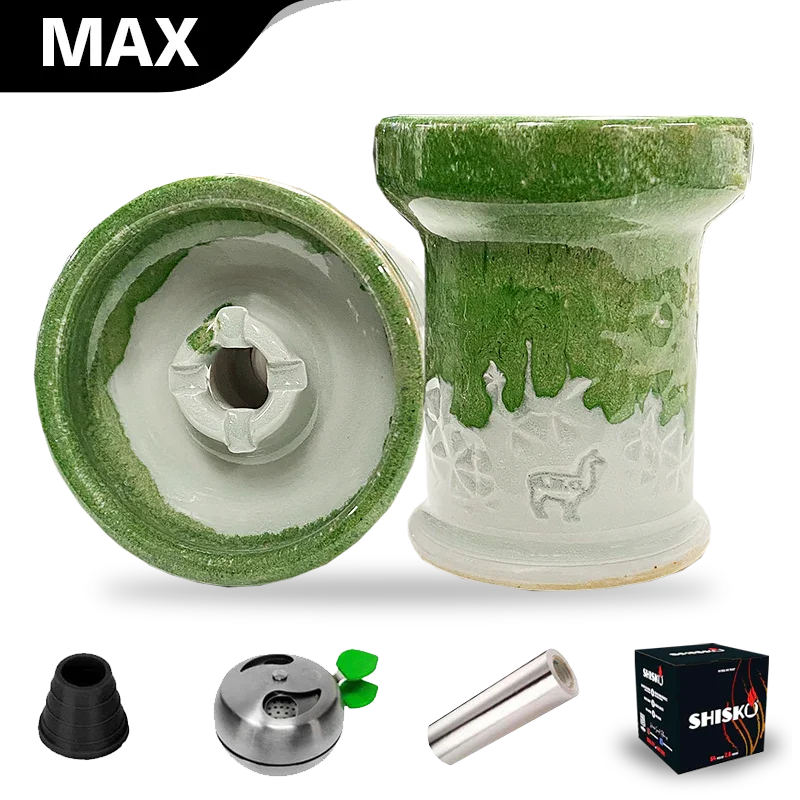 Alpaca Rook Thick Boyz Bowl - Green Multi Drip