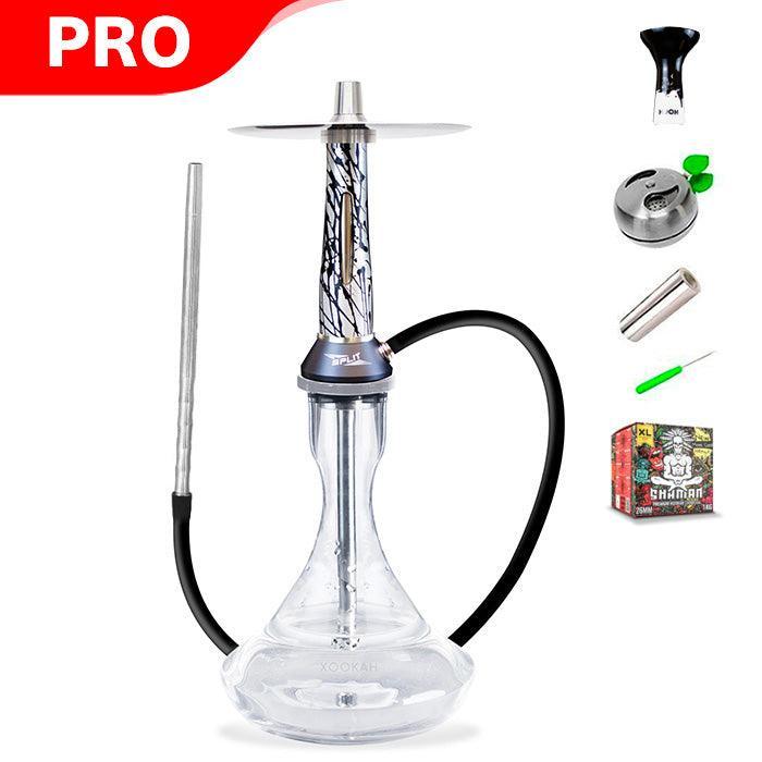 Nova Smoke Split Hookah - Silver Black - shishagear - UK Shisha Hookah Black Friday