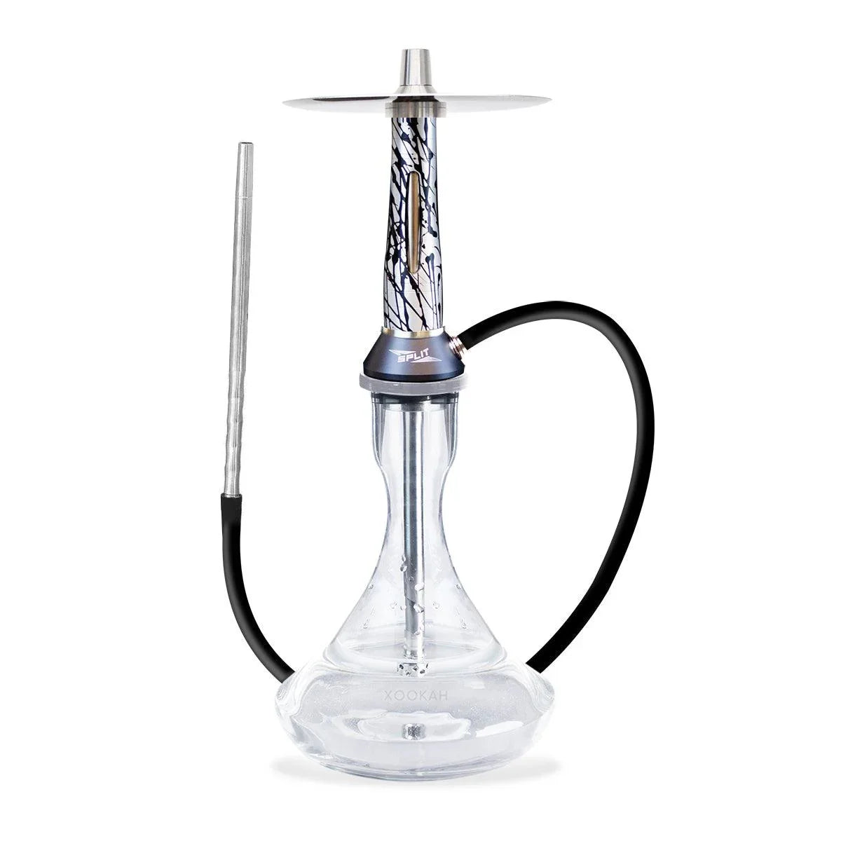 Nova Smoke Split Hookah - Silver Black - shishagear - UK Shisha Hookah Black Friday