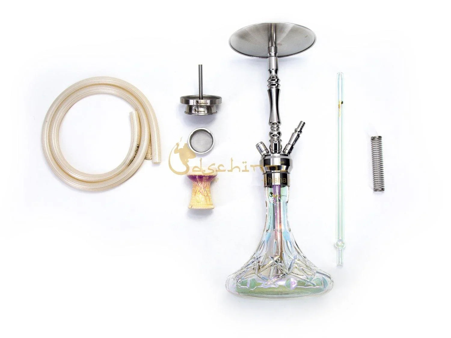 Dschinni Mio Chrome Venom Hookah Set (Rainbow) - shishagear - UK Shisha Hookah Black Friday