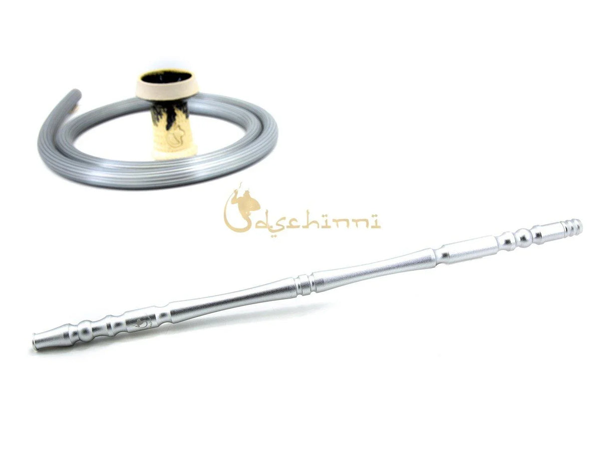 Dschinni Transformer Silver Set + Fireclay Nero Negro - shishagear - UK Shisha Hookah Black Friday