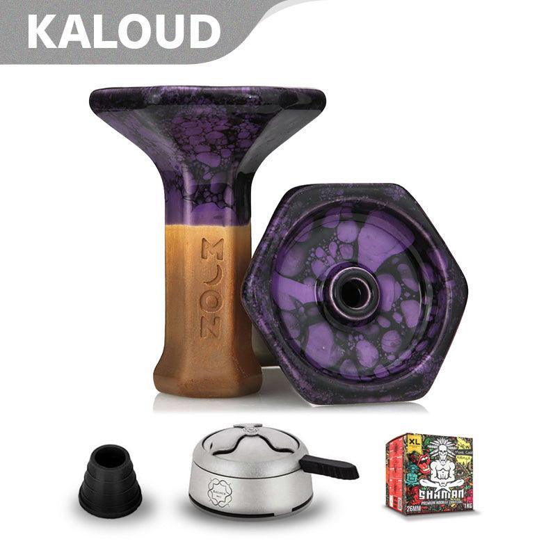 Moon Grand Phunnel Bowl - Marble Violet Black - shishagear - UK Shisha Hookah Black Friday