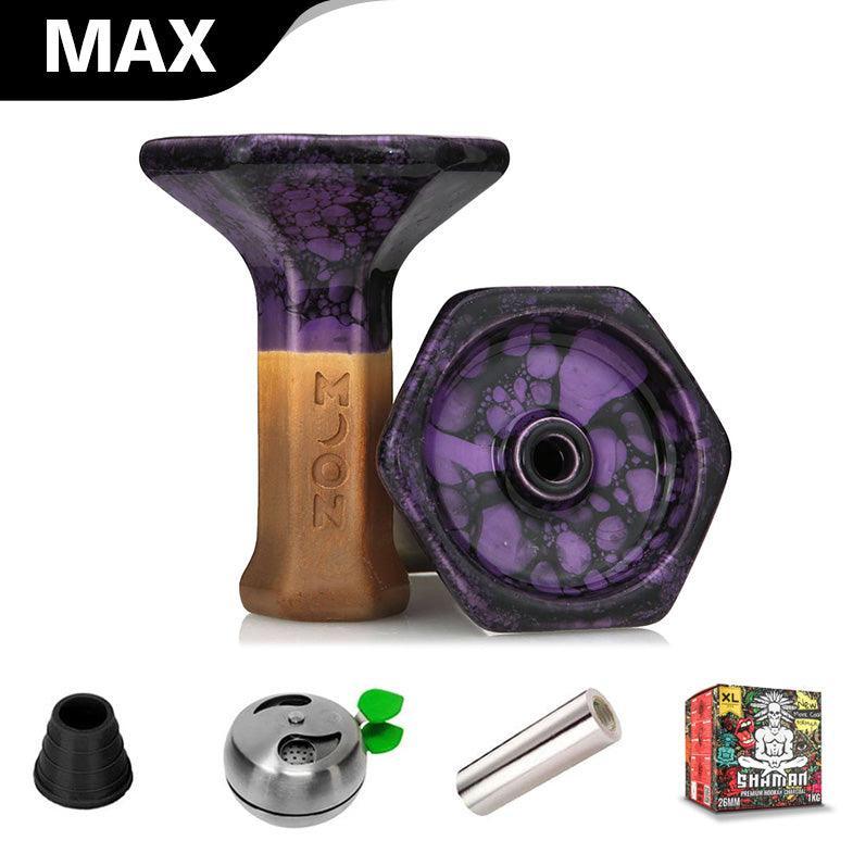 Moon Grand Phunnel Bowl - Marble Violet Black - shishagear - UK Shisha Hookah Black Friday
