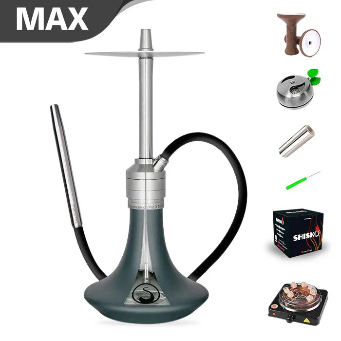 Steamulation Pro X Mini Shisha - Petrolgrün Matt