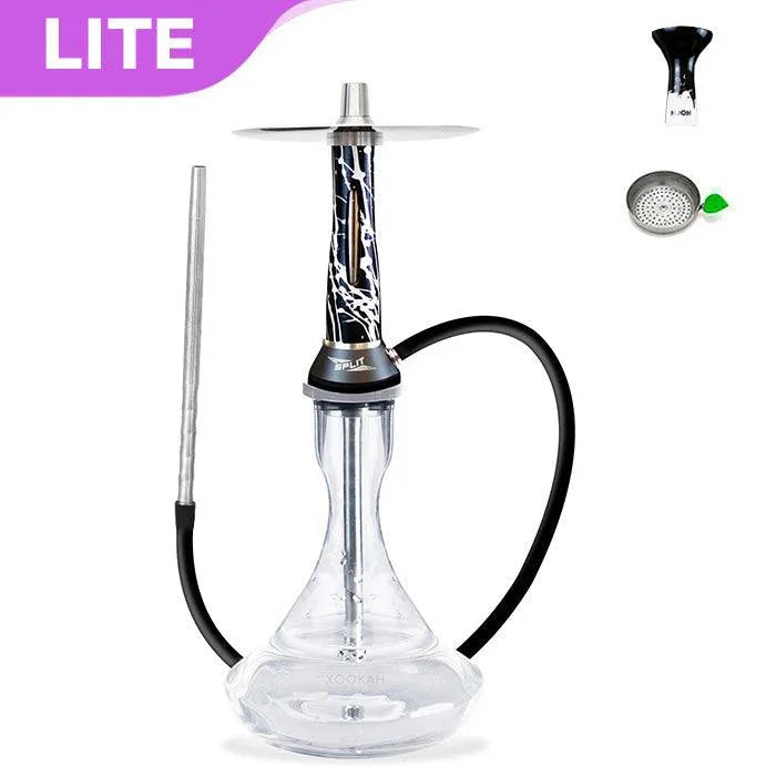 Nova Smoke Split Hookah - Black Silver - shishagear - UK Shisha Hookah Black Friday