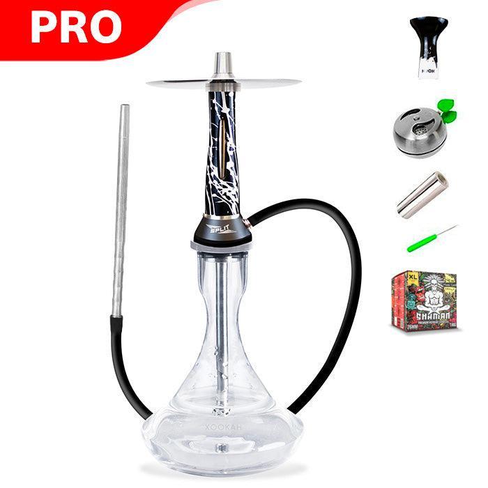 Nova Smoke Split Hookah - Black Silver - shishagear - UK Shisha Hookah Black Friday