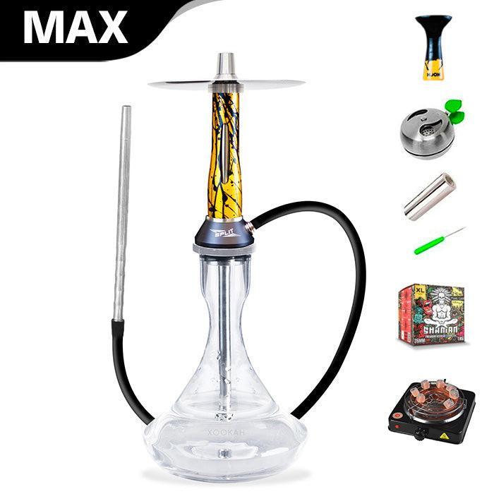 Nova Smoke Split Hookah - Gold Black - shishagear - UK Shisha Hookah Black Friday