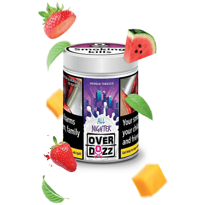 OverDozz All Nighter (Tutti Fruti &amp; Mint) Flavour - shishagear - UK Shisha Hookah Black Friday