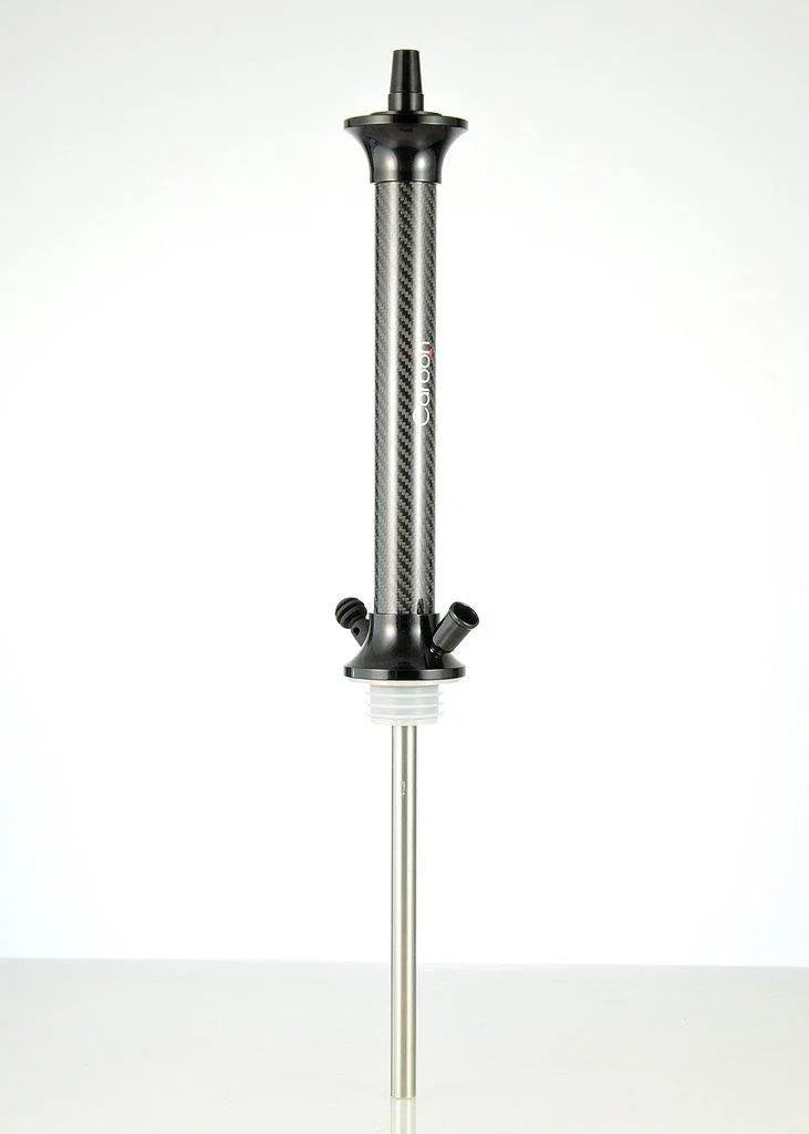 Apple on Top Carbon1 Fiber Shisha Stem Black - shishagear london uk