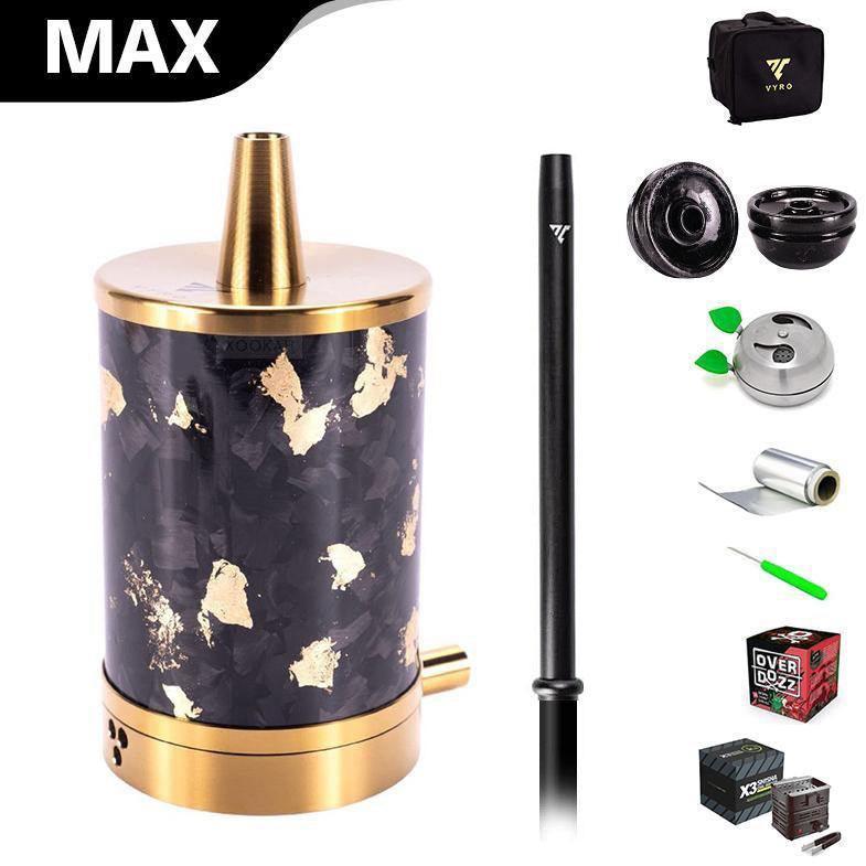 Aeon Vyro One V2 - Carbon Forged Gold - shishagear - UK Shisha Hookah Black Friday