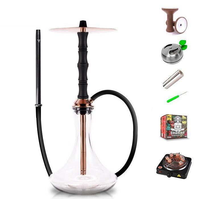 Vyro Versa with V1 Black Sleeve & Blow Off Hookah Set - Rose - shishagear - UK Shisha Hookah
