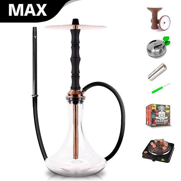 Vyro Versa with V1 Black Sleeve &amp; Blow Off Hookah Set - Rose - shishagear - UK Shisha Hookah