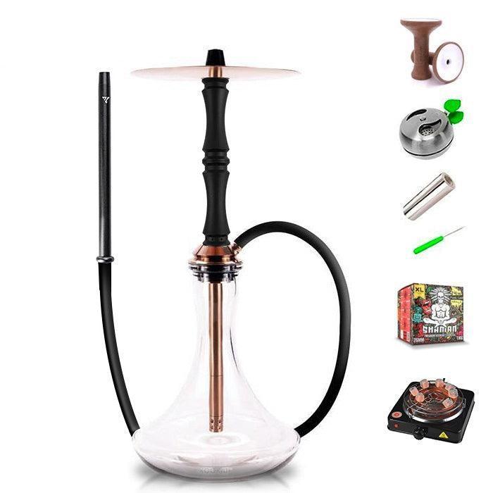 Vyro Versa with V3 Black Sleeve & Blow Off Hookah Set - Rose - shishagear - UK Shisha Hookah