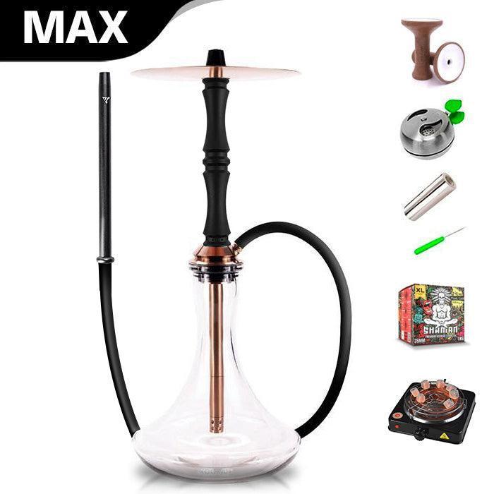 Vyro Versa with V3 Black Sleeve & Blow Off Hookah Set - Rose - shishagear - UK Shisha Hookah