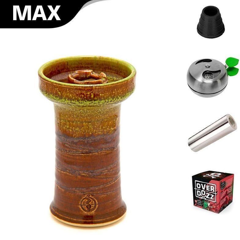 Alpaca Mini Rook Bowl - Green/Brown - shishagear - UK Shisha Hookah Black Friday