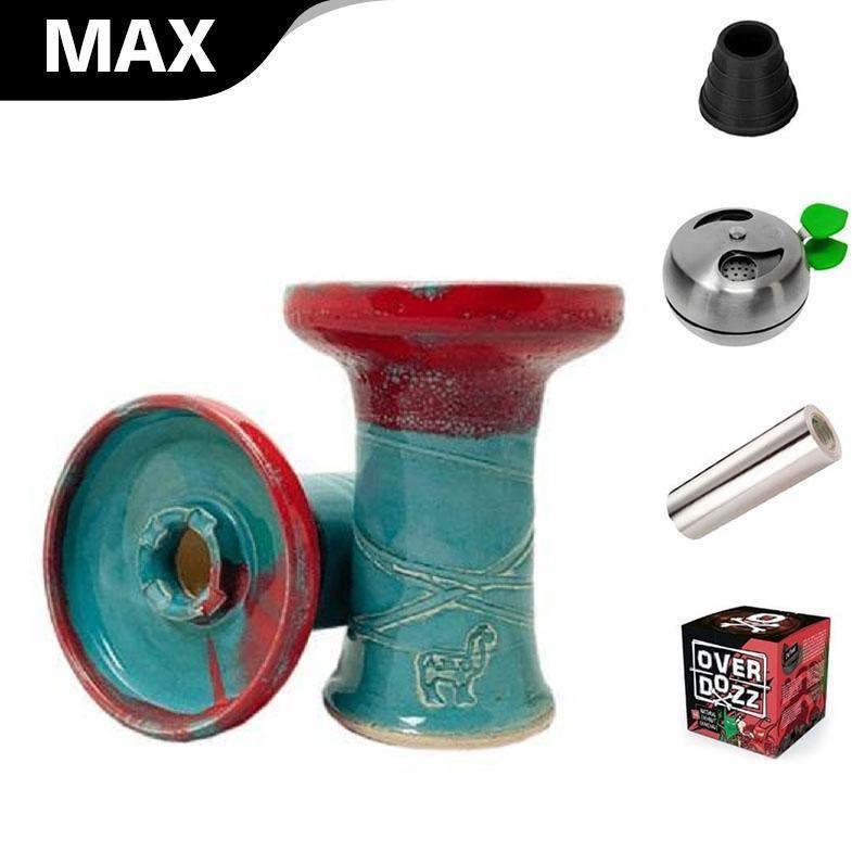 Alpaca Rook Hookah Bowl - Red Teal - shishagear - UK
